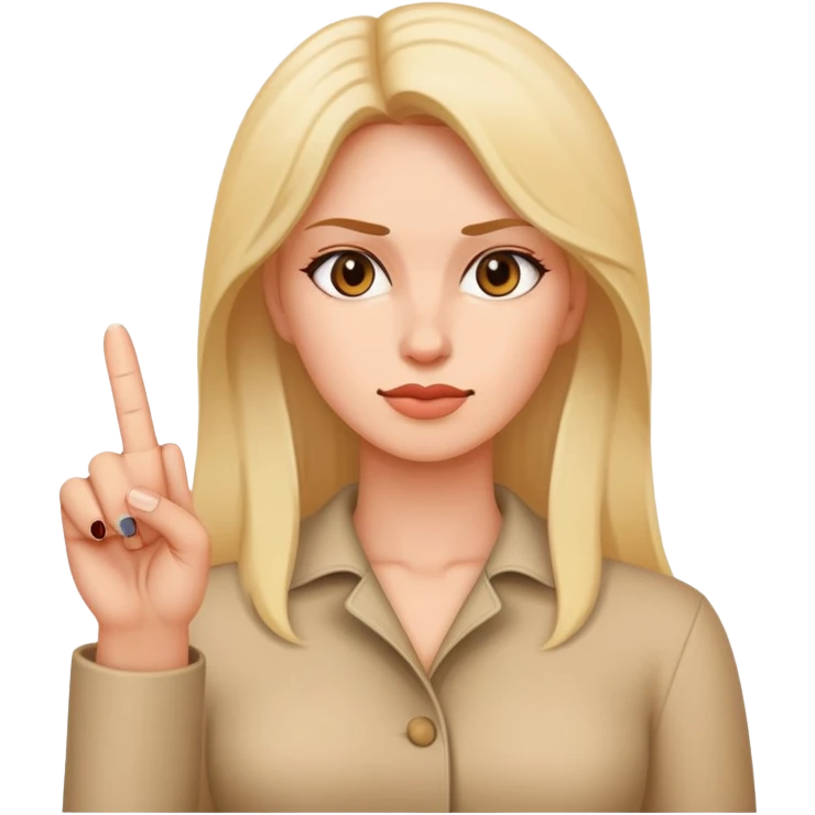 women sticking middle finger emoji