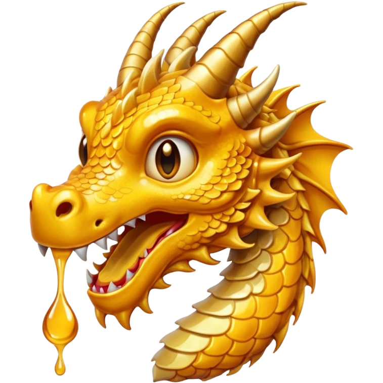 A dragon head with honey on emoji