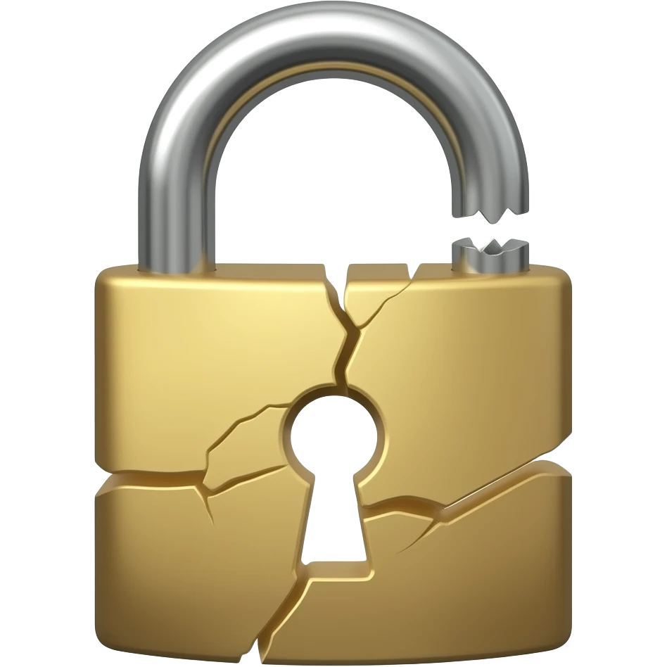 a lock broken emoji