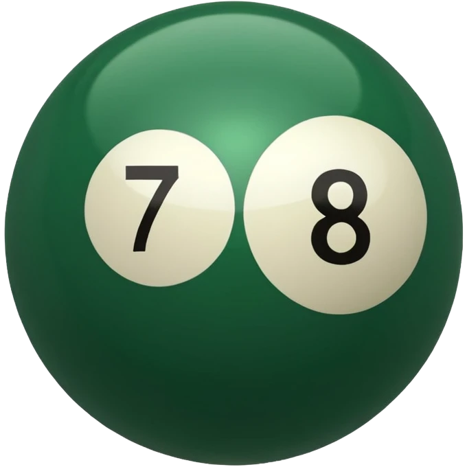 green billiard ball 7 number  emoji