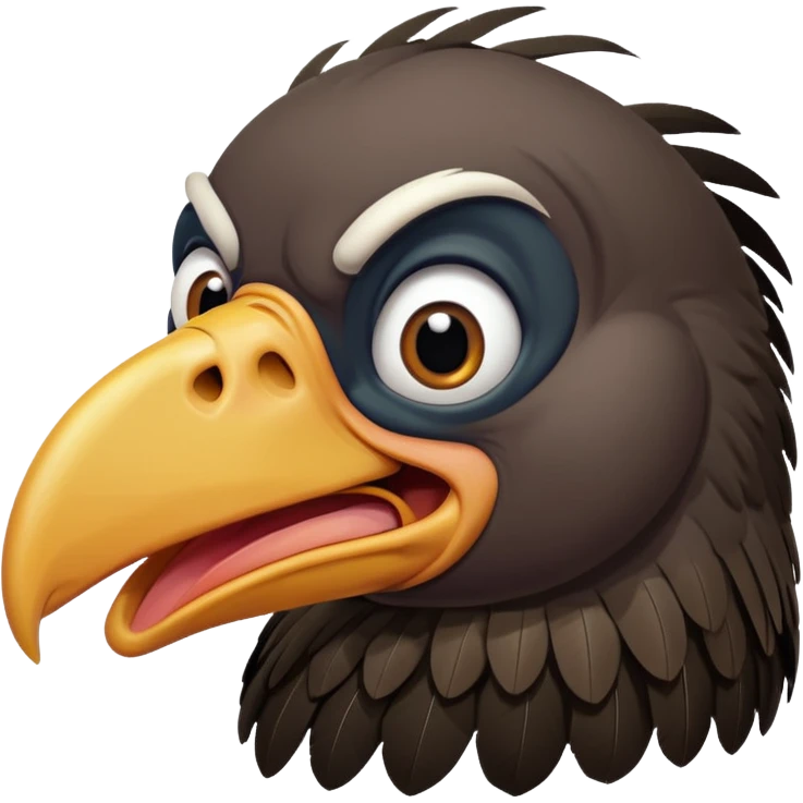 vulture - but in a funny comical way - can the vulture be making a face? emoji