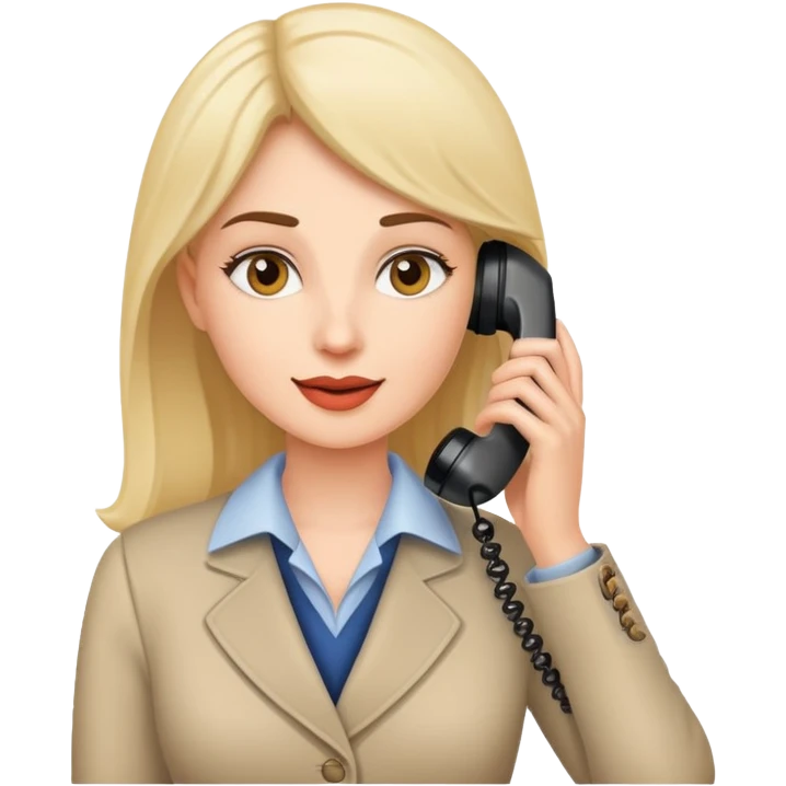 Woman on work phone emoji
