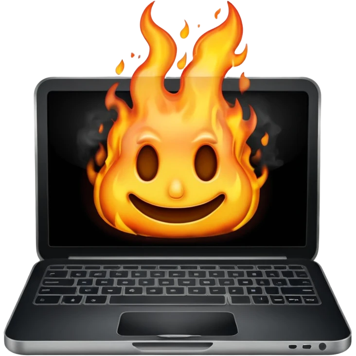 burning laptop emoji