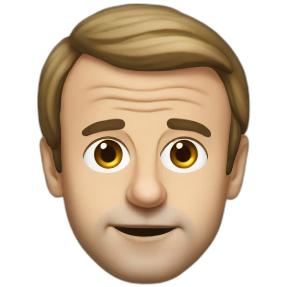 Emmanuel Macron with the Big Nose emoji