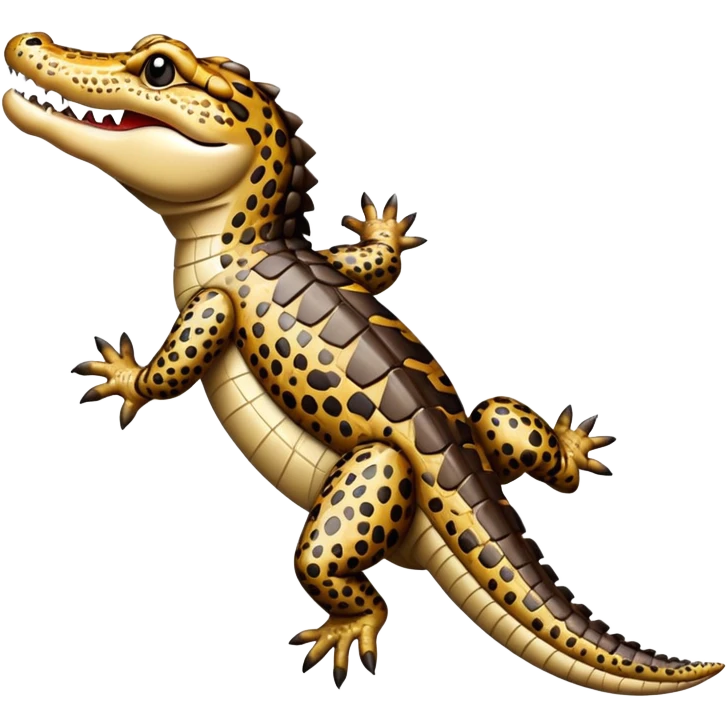 Leopard print crocodile  emoji