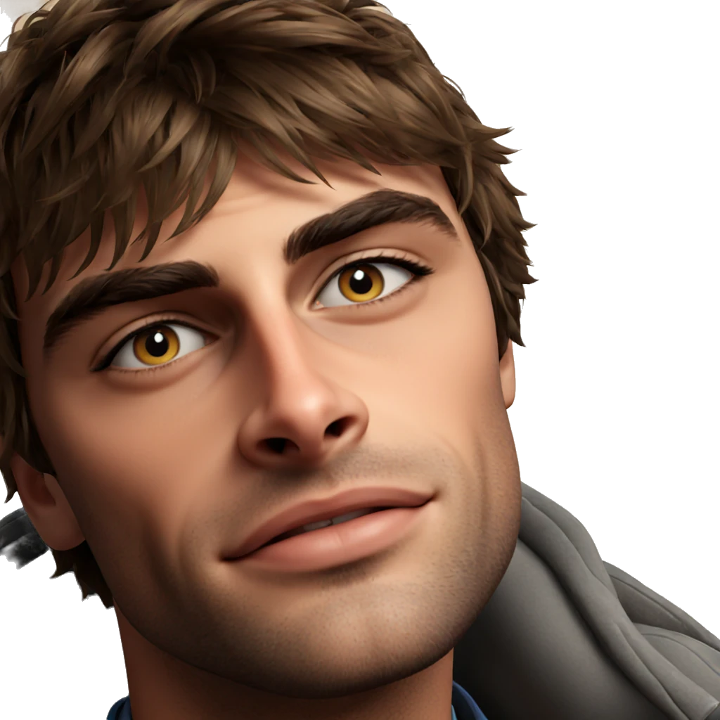 realistic portrait of a male emoji