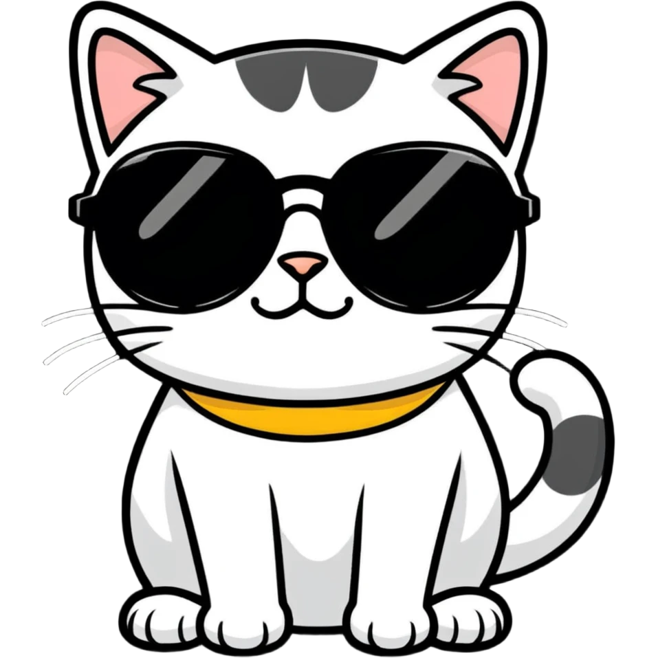 Cat with sunglasses emoji
