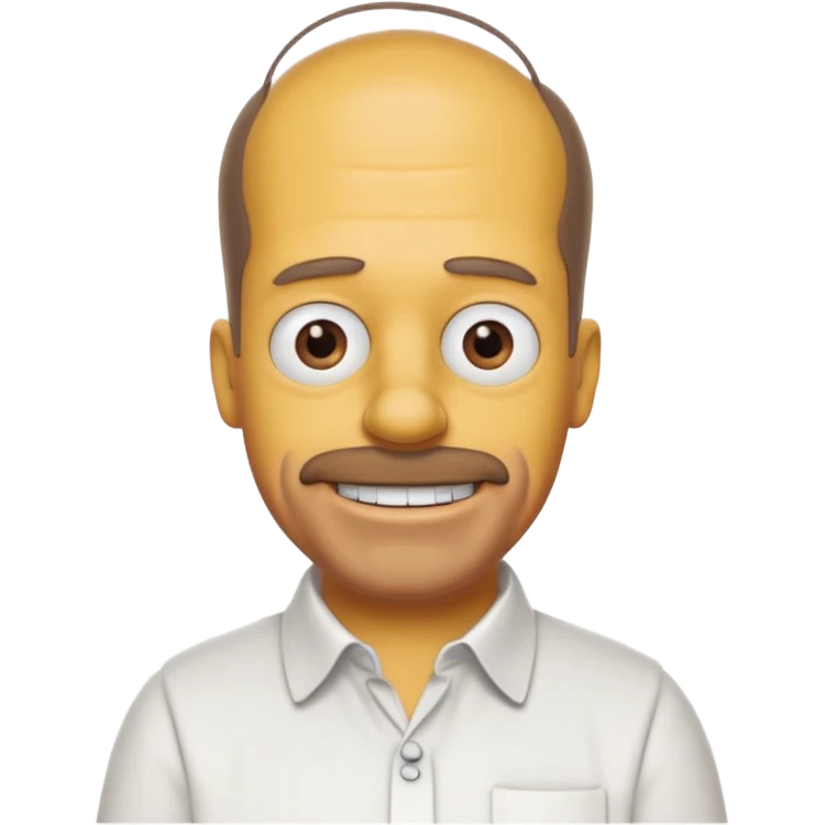 Homer Simpson with brown thinning hair emoji emoji