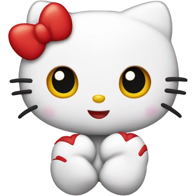 hello kitty heart red emoji