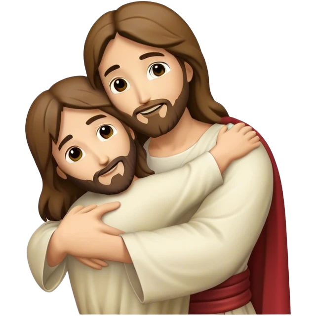 Date hugging Jesus emoji