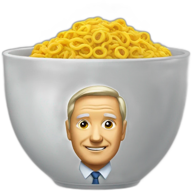 politician head in a bowl emoji