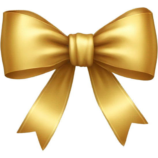 Gold bow emoji