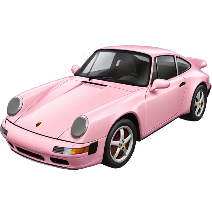 light pink modern porsche car  emoji