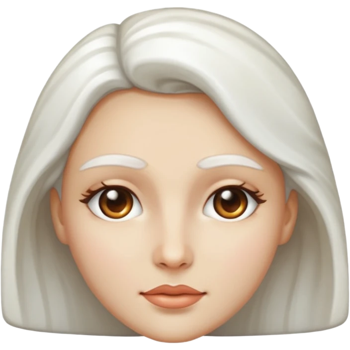 Marble statue of woman face emoji