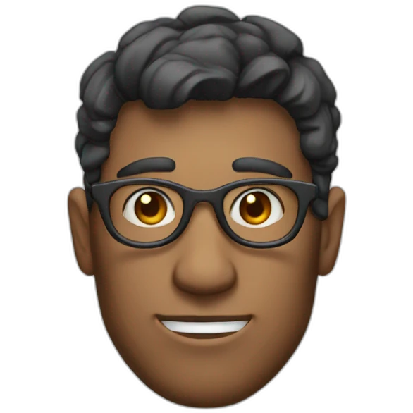 hand vulcan mix with nerd face emoji