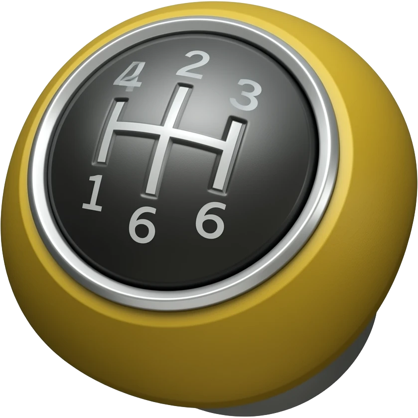 car shifter with gear box dark yellow premium feeling premium not cartoon  1-6 and more realistic emoji