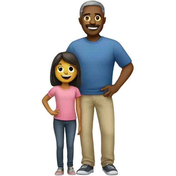 Father with girl emoji
