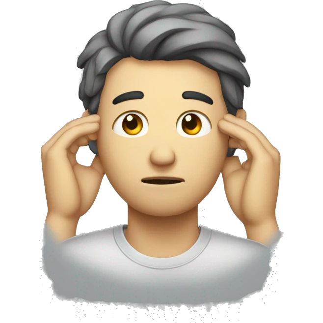 sad man with hand in the head emoji