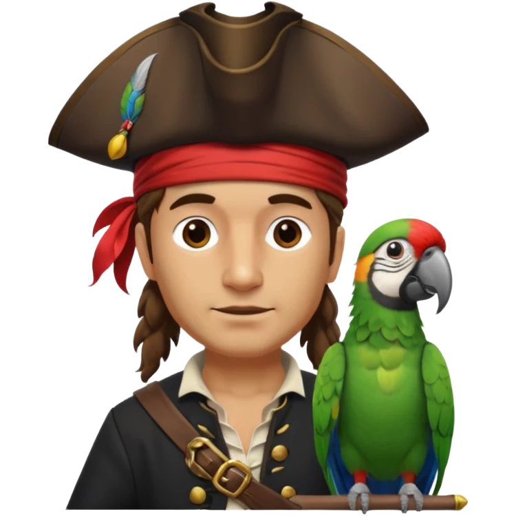 pirate and parrot emoji