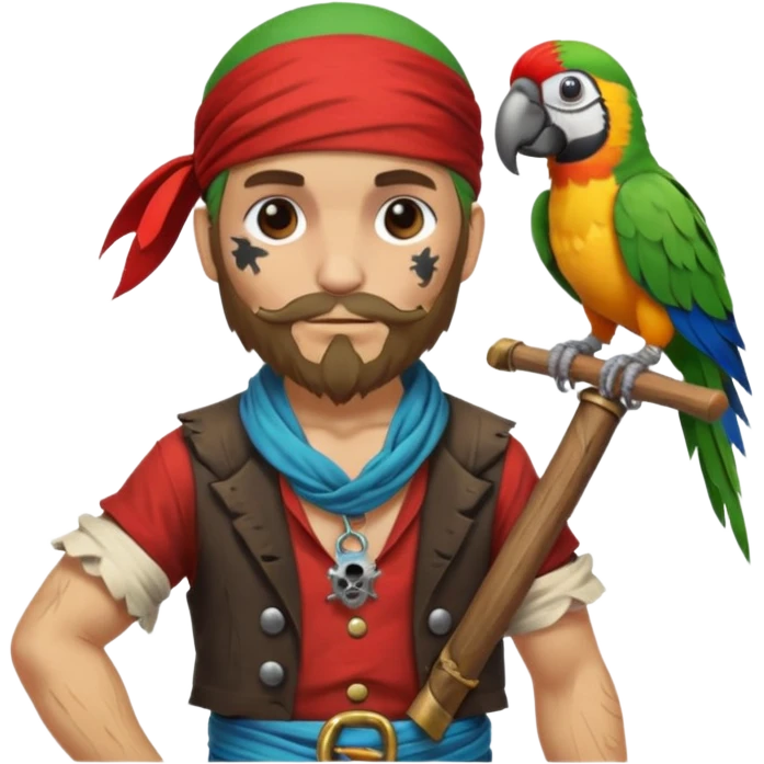 pirate and parrot emoji
