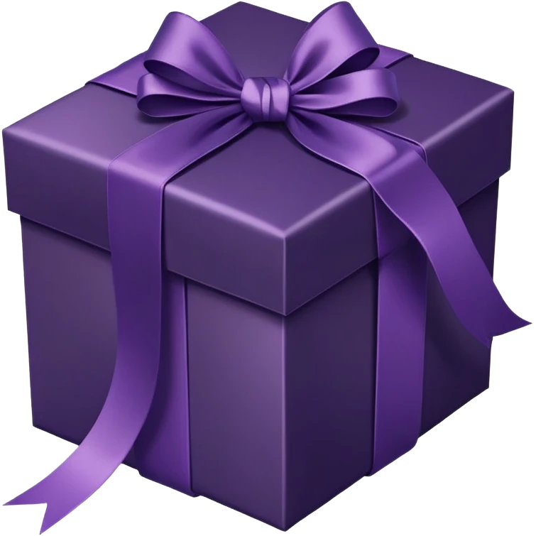  gift box dark purple emoji