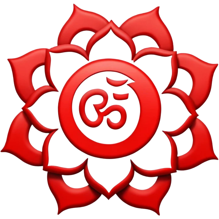 Root chakra symbol red solid emoji