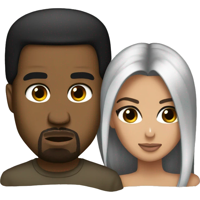 Kanye west Kim kardashion emoji