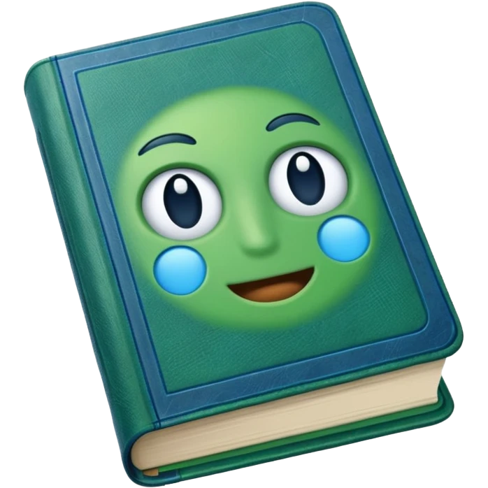 green and blue book emoji