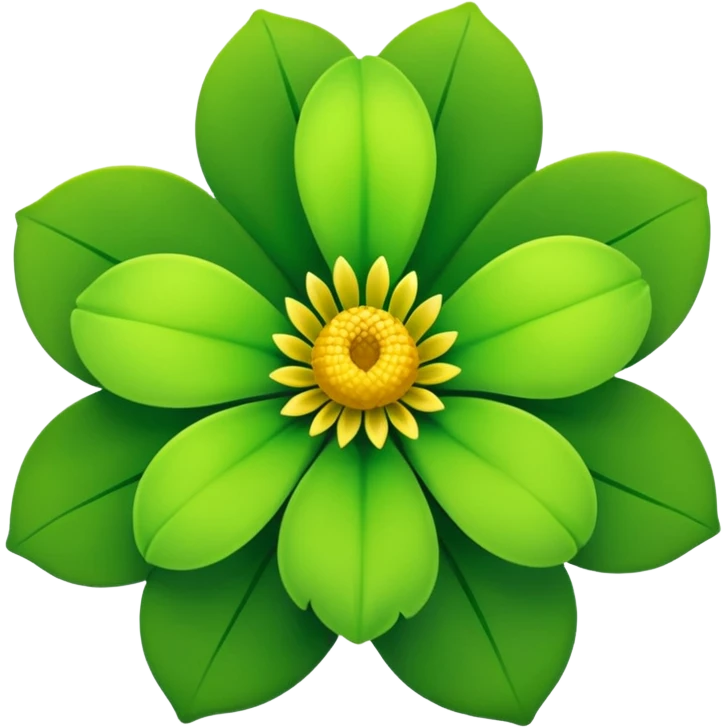 detailed Green flower emoji