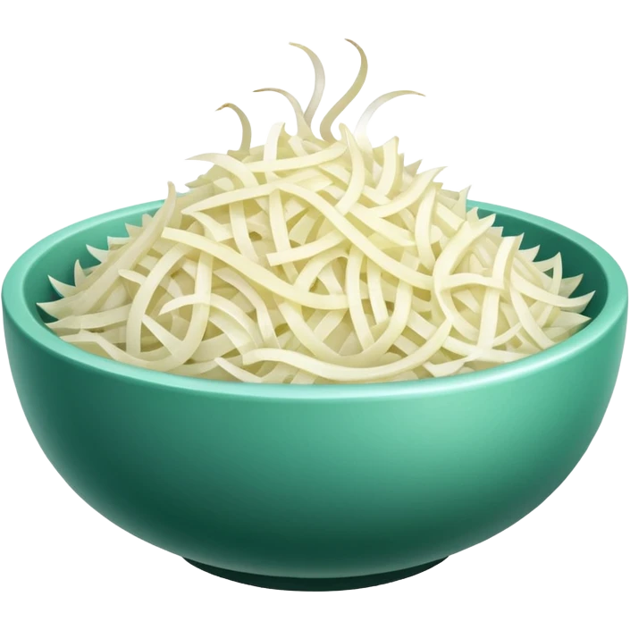 grated onion object icon, small bowl of grated onion, 3D cartoon, mobile game icon style, clean background, no text, no watermark
 emoji