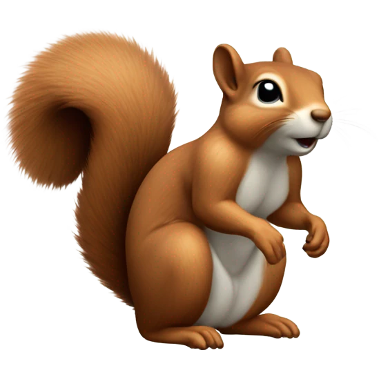 Squirrel bowing down to master emoji