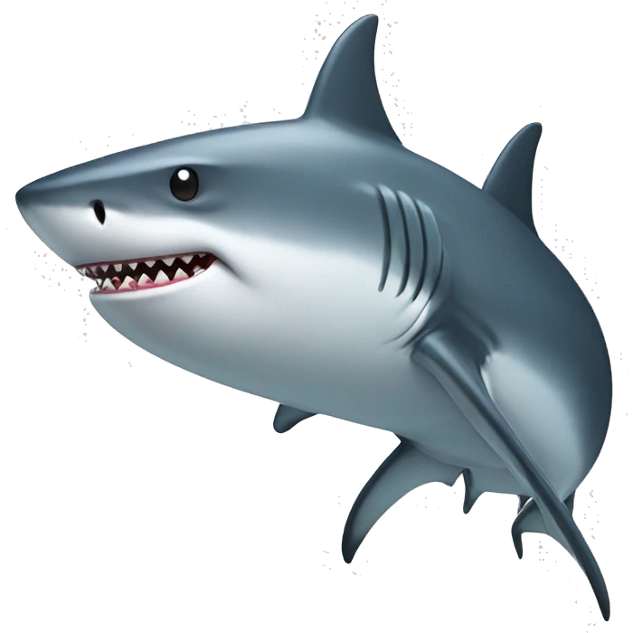 Shark with a top  emoji