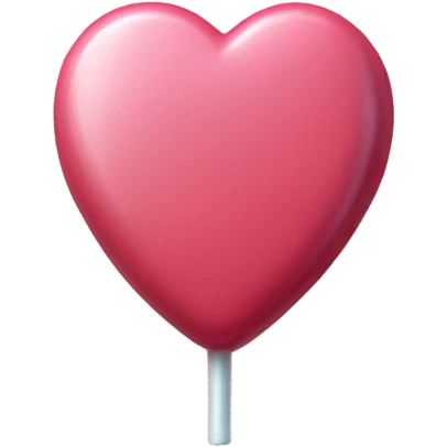 Heart candy: A round candy with a small paddle in the center emoji