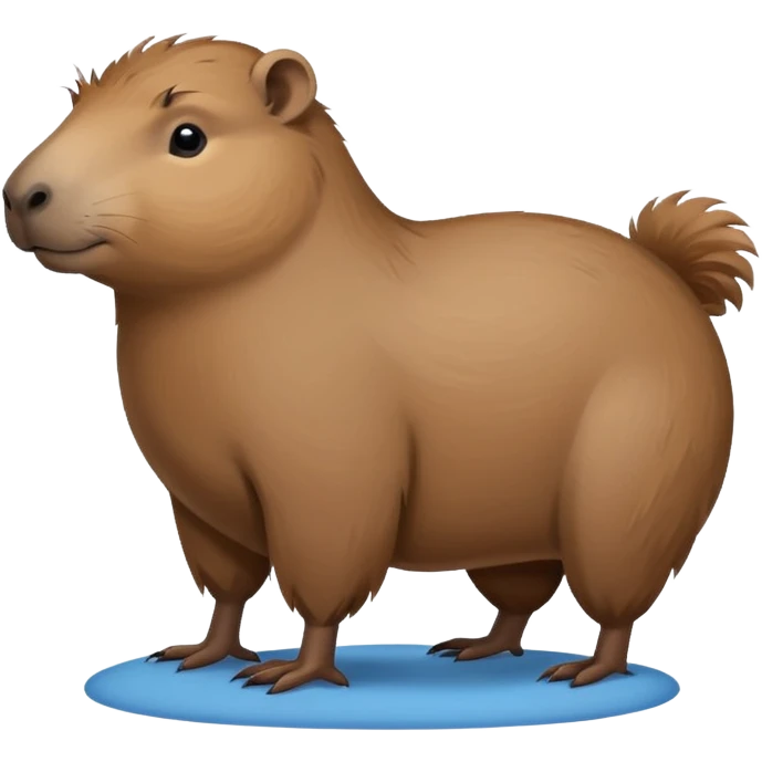 Capybara flying on top of a bird emoji