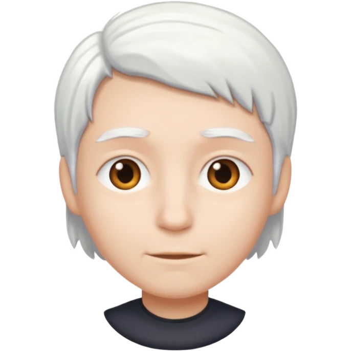 little longer white hair emoji