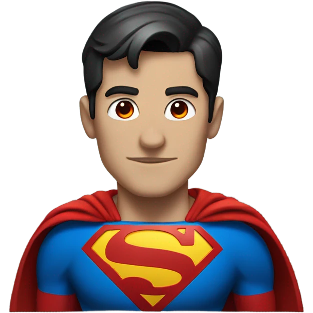 Superman with red eyes emoji