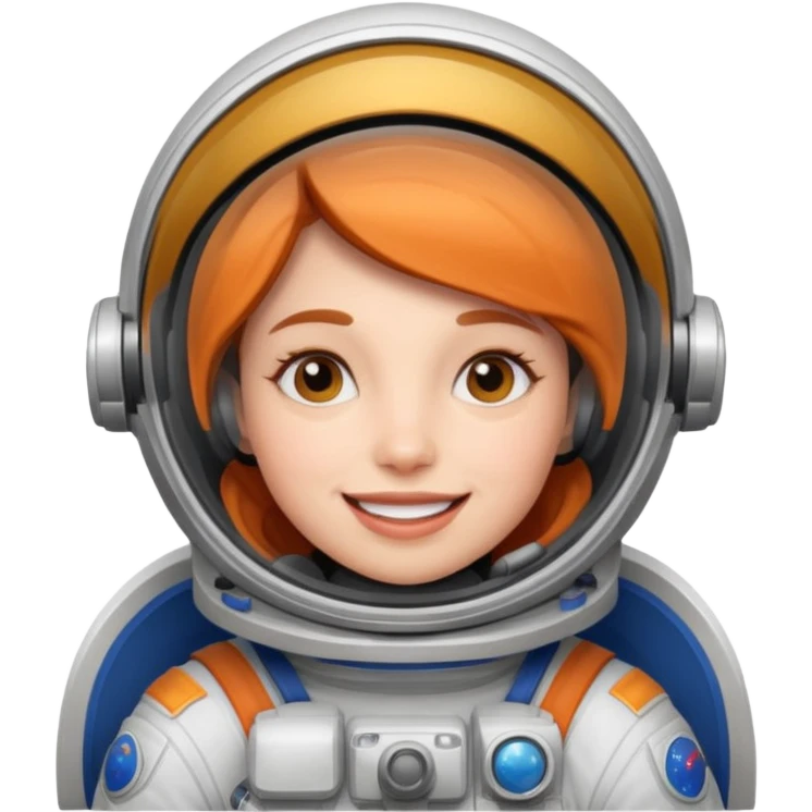 female astronaut cheerful emoji