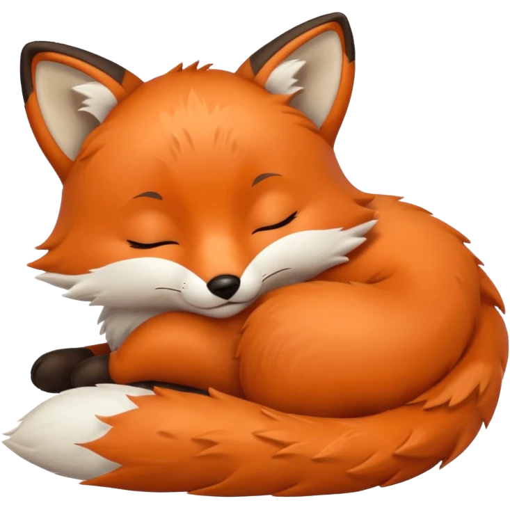 Baby fox sleeping emoji