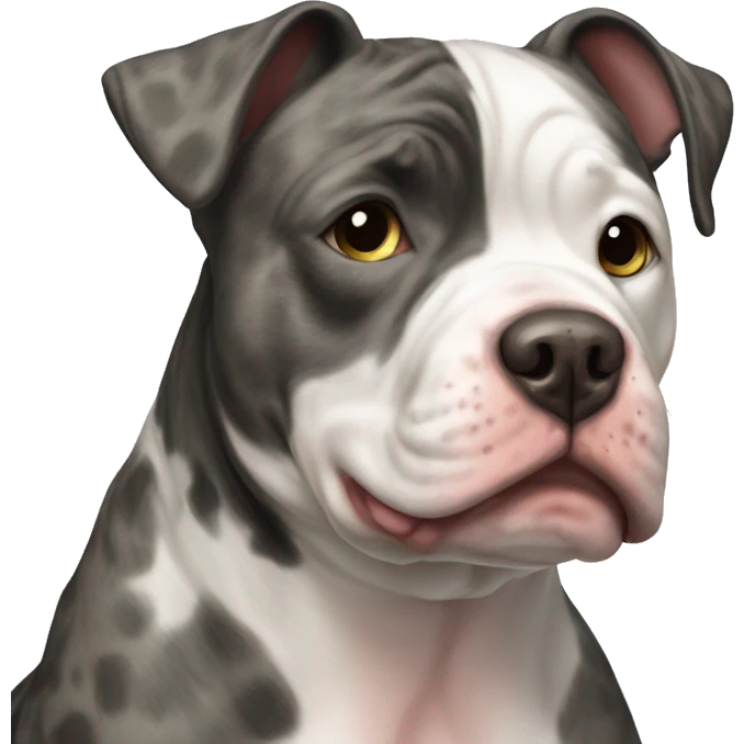 Tri Merle American Bully  emoji
