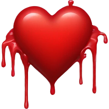 bleeding red heart emoji