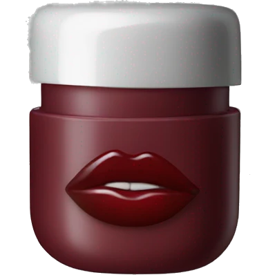 Dark red lip balm emoji