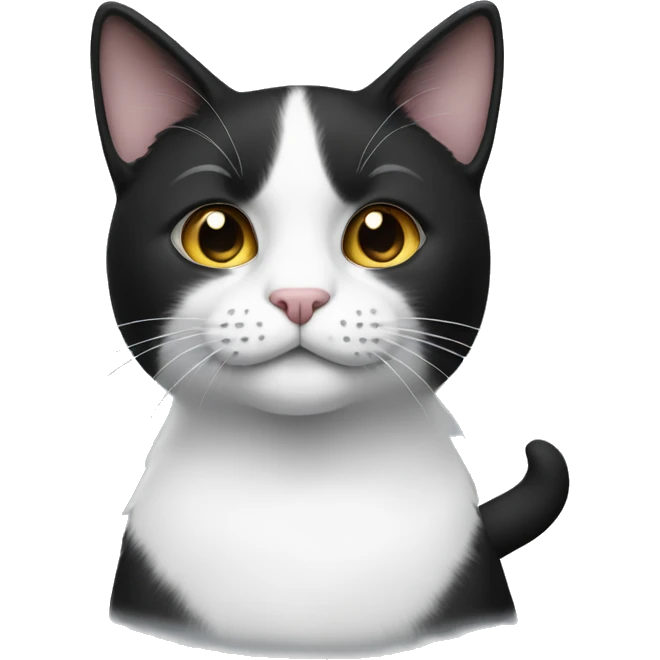 black and white cat emoji