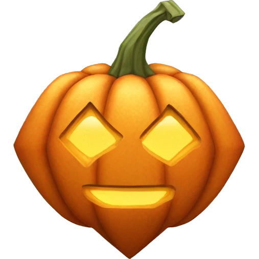 Diamond pumpkin emoji