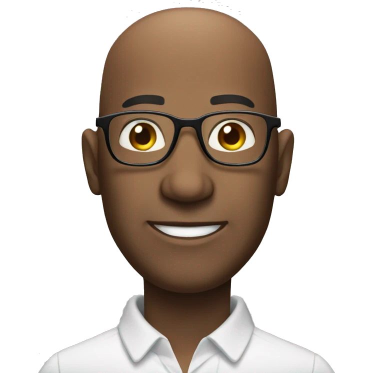 a bald man face wearing glasses  emoji