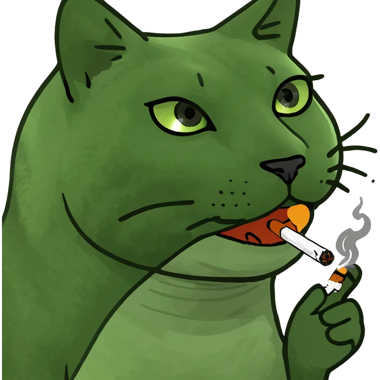 Cat smoking emoji