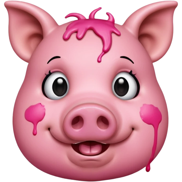 Pig with paint on its face  emoji