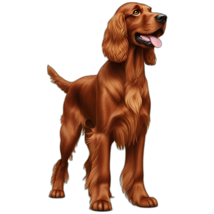 Dog irish setter full-height emoji