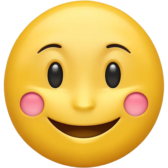 Apple-style 3D illustration of a single yellow like emoji emoji