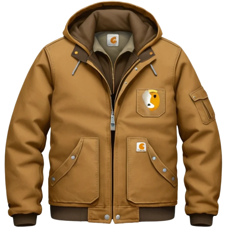 add a tan canvas carhartt jacket emoji