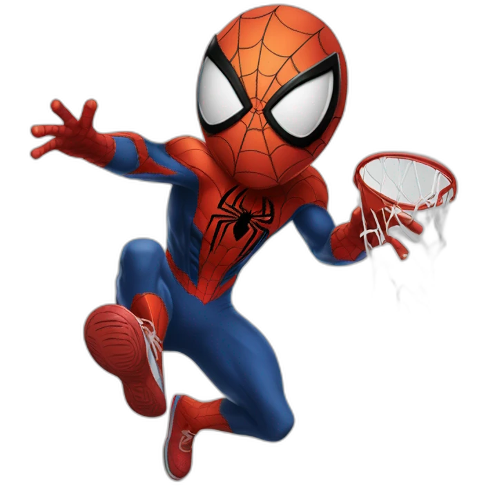 Spider man joue basketball emoji